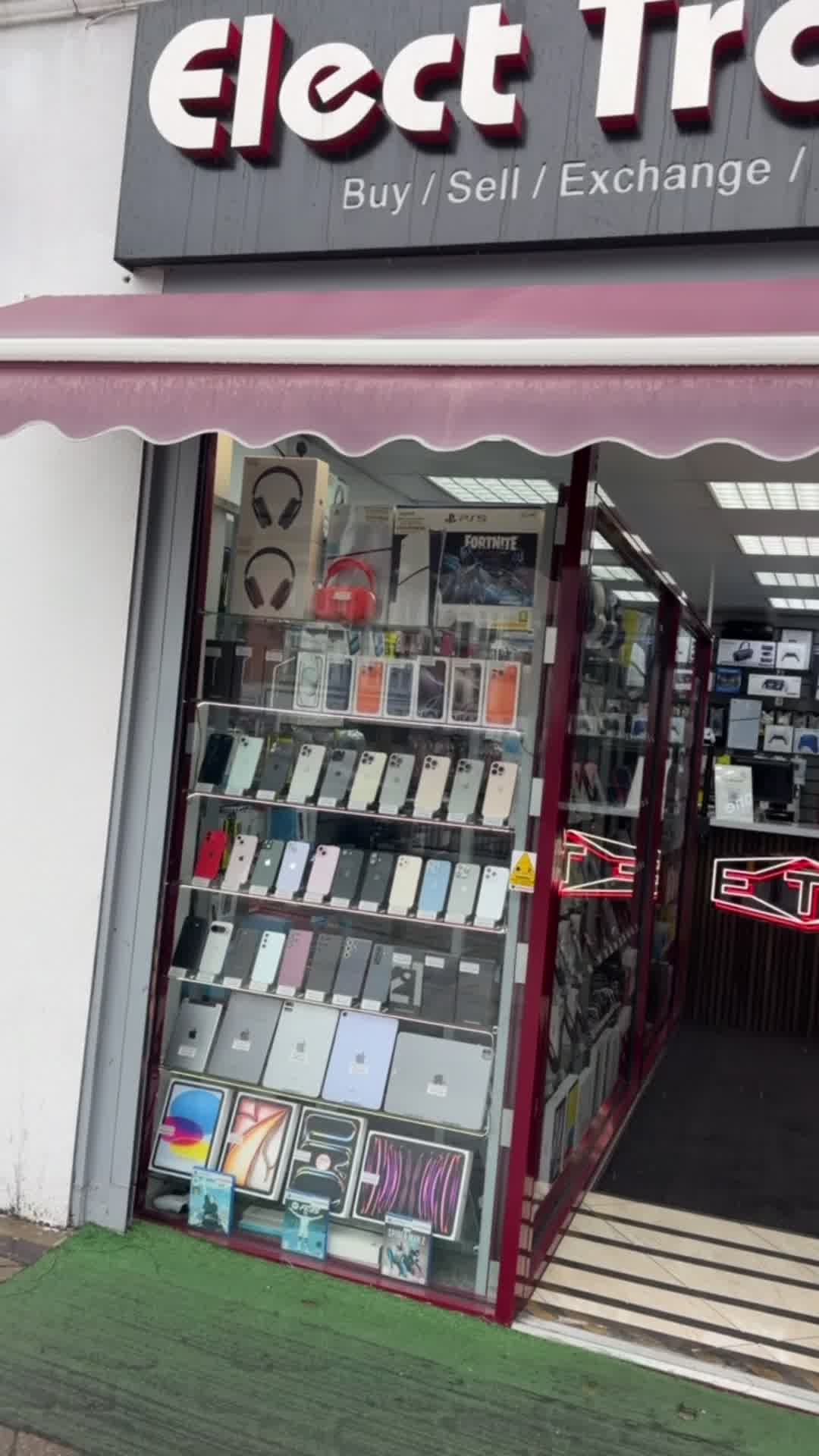Phones on display